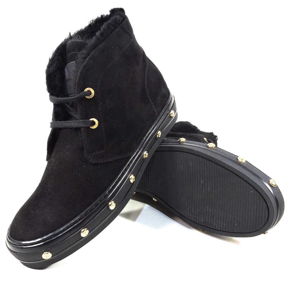 BALDININI 🇮🇹 WOMEN'S BLACK SUEDE WINTER BOOTIE - Picture 7 of 7